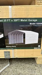 lot 184 image: New 20x30 Heavy-Duty Metal Garage - Model K2030