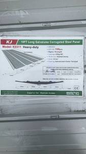 lot 186 image: Unused KJ 10FT Heavy-Duty Galvalume Corrugated Steel Panels - 100pc Lot