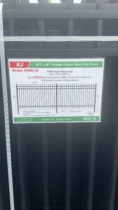lot 221 image: Unused KJ 8x6ft Heavy-Duty Steel Site Fence Panel Set