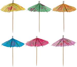lot 6190 image: GUSTO 240 Count Cocktail Umbrellas for Drinks, Umbrella Drink Picks - Assorted Tropical Colors Party Toothpicks for Cocktails, Appetizers - (Formerly Comfy Package)