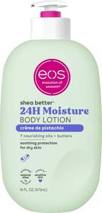lot 6207 image: eos Shea Better Body Lotion- Creme de Pistachio, 24-Hour Moisture Skin Care, Lightweight &amp Non-Greasy, Made with Natural Shea, Vegan, 16 fl oz