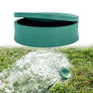lot 12268 image: Pro Flow Clog-Free 4-in. Replacement Pop-Up Emitter Lid Top Stormwater Drain Fitting in Green