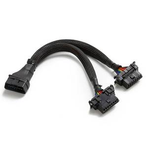 lot 12269 image: bbfly-B6 OBD2 Splitter 16 Pin OBD II Splitter Extension 1x Male and 2X Female Extension Cable Adapter (1FT30CM) (1Pack)