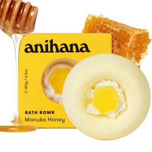 lot 12277 image: ANIHANA Bath Bomb with Coconut Oil, Paraben Free, Hand-Crafted Luxury Fizzers, Refreshing Manuka Honey Scent, 6.3 oz