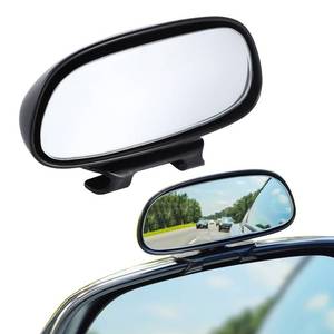 lot 12278 image: LivTee Blind Spot Mirror, HD Glass Frameless Convex Rear View Mirrors Exterior Accessories with Wide Angle Adjustable Stick for Car SUV and Trucks, Black
