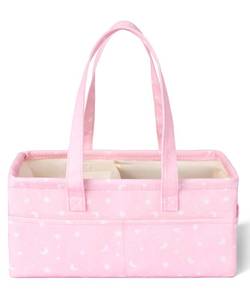 lot 2433 image: Mr. Pen- Baby Diaper Caddy Organizer, Pink with Star Pattern, Portable Car Caddy for Changing Table and Nursery