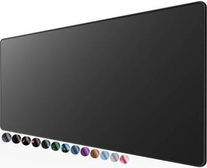 lot 2450 image: KTRIO Large Gaming Mouse Pad with Superior Micro-Weave Cloth, Extended Desk Mousepad with Stitched Edges, Non-Slip Base, Water Resist Keyboard Pad for Gamer, Office & Home, 31.5 x 11.8 in, Black