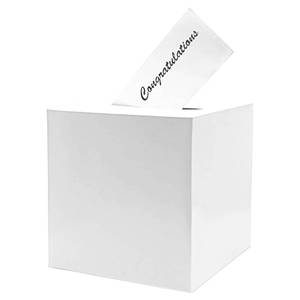 lot 2451 image: Tytroy Elegant Large 10 White Money Box Keepsake Wedding Reception Decoration Wishing Well Party Favor Ceremony Raffle Tickets (1 pc)