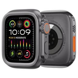 lot 2461 image: amBand 3 in 1 Metal Case Compatible with Apple Watch Series 987 45mm, W1 Protector Rugged Bumper with Watch Crown  Back Cover, Space Gray