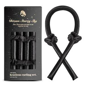 lot 6172 image: Satin Heatless Curling Set - Hair Rollers for Curls Heatless Hair Curlers & Hot Rollers Hair Curlers to Sleep in Curling Rod Headband Curler (Dreamy Starry Sky)
