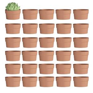 lot 1377 image: Fcacti 2.7 Inch Terracotta Shallow Succulent Pot - 30 Pack Mini Terra Cotta Clay Pots with Drainage, Cacuts Terra-Cotta Indoor and Outdoor Planters with Drainage Hole