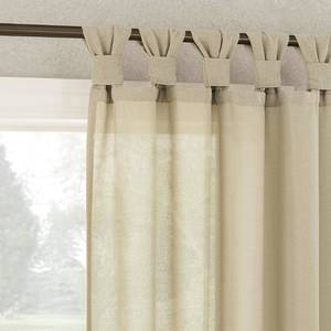 lot 2398 image: No. 918 Reman 2-Pack Twist Tab Linen Texture Semi-Sheer Tab Top Curtain Panel Pair, 40 x 96, Taupe