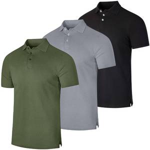 lot 2400 image: Real Essentials 3 Pack Mens Cotton Pique Men Dry Fit Mens Polo Shirt Short Sleeve Button Collared Work Dress Tee Golf Tennis Clothing Active Athletic Performance Casual Dri-Fit T Shirts,Set 7-3XL