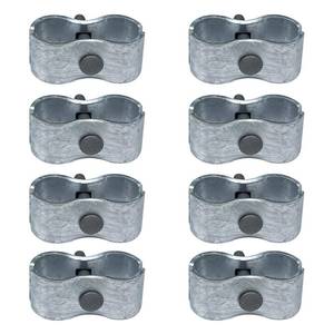 lot 2410 image: HITTITE 8 Set Dog Kennel Panel Clamps, Chain Link Fence Panel Clamps for Round Pipe Panel Frame with 1-3832mm Diameter, Saddle Clamps for Dog Kennels & Chain Link Fence.