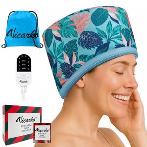 lot 12283 image: VICARKO Hair Steamer for Deep Conditioning, 10-Level Heats Up Quickly, 118 Power Cord, Heating Cap Hot Oil Treatment Heat, Electric Thermal Heated Steam Natural Black Hair, Hawaii Blue