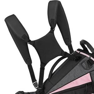 lot 12310 image: Tkocisa Golf Bag Strap Replacement, Golf Bag Straps Double Shoulder, Universal Padded Carry Strap Waterproof Comfort Golf Bag Backpack Straps Replacement Black