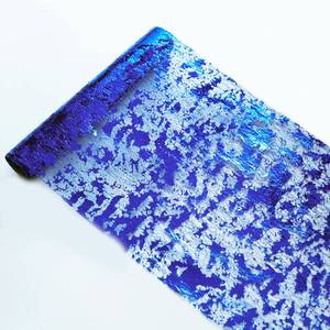 lot 12312 image: Snowkingdom 2 Pieces Royal Blue Table Runner, Sequin Glitter Foil Metallic Thin Mesh Runner Roll 11x108 Blue Table Decorations for Wedding Birthday Party Christmas Graduations