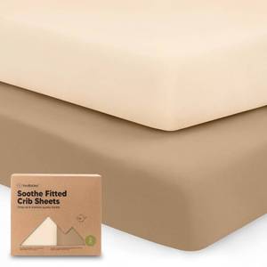 lot 12315 image: KeaBabies 2-Pack Organic Crib Sheets for Boys, Girls - 52x28 Fitted Crib Mattress Sheet Neutral, Breathable Jersey Cotton Cover for Baby Bed, Toddler Mattress, Soft & Cute Prints (Pecan)