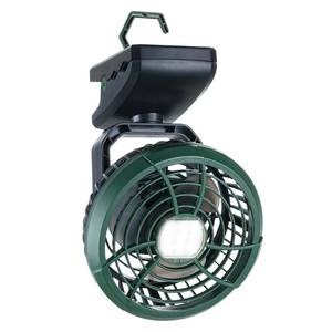 lot 12339 image: Durapower Clip-on Camping Fan with LED Lantern, Magnetic Base &amp Hanging Hook  Ideal for Travel, Tent, RV, Picnic, Treadmill, Stroller, Golf Cart &amp Home