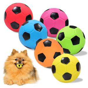 lot 20166 image: BRMDT 2 Dog Soccer Ball Toys 6 Pack, Squeaky Dog Toys Interactive Soccer Balls for Chewing and Training, Fits for Teething Puppies, Small and Medium Dogs