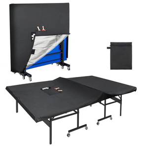 lot 20167 image: Coolrunner Ping Pong Table Cover - Waterproof Indoor & Outdoor, 420D Oxford Fabric for Folding & Flat Tables