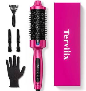 lot 6234 image: Terviiix 1.77 Ionic Thermal Brush, Heated Round Brush with Dual MCH Tech, 9 Temp Adjustments, 30S Fast Heating, Easily Create 90s Voluminous & Smooth Style, Non-Blowing, Dual Voltage