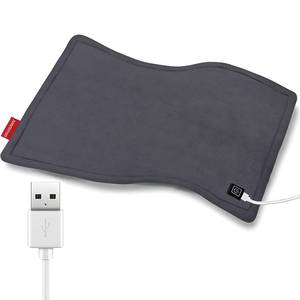 lot 6241 image: Comfheat USB Heating Pad for Travel Warmth Outdoors, Non-Rechargeable Small Heated Pad 5V Heat Therapy for Pain Relief Abdomen Cramps, 3 Heat Settings & Auto Shut Off (16x 12) Grey
