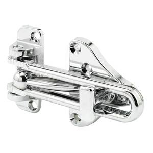 lot 6243 image: Prime-Line U 11318 Swing Bar Door Guard With High Security Auxiliary Lock, Chrome Finish (Single Pack)