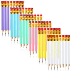 lot 6247 image: Zonon 48 Pieces Golf Pencils Mini Half Pencils with Eraser Short with Erasers Bulk Small for Kids HB Wedding Bridal School Office Writing Drawing Pocket(Pink, Yellow, Purple, Blue, White, Green)