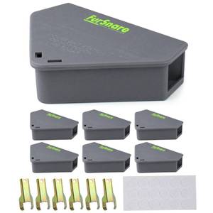 lot 11680 image: Mouse Bait Station for Outdoor & Indoor with Keys - Mice Traps for House Indoor Kill - Mouse Poisoning Rat Bait Box for Home, Pest Control - Reusable, Safe for Kids & Pets (6 Pack Rodent Traps)