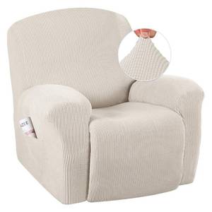 lot 11691 image: H.VERSAILTEX Super Stretch Recliner Cover Recliner Couch Covers Recliner Chair Cover Form Fitted Non Slip Reclining Slipcovers for Standard Large Recliner, Soft Thick (1 Pack, Ivory)
