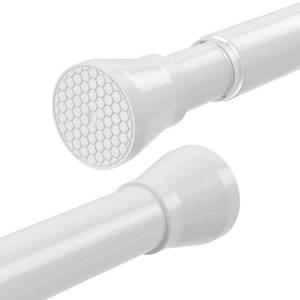 lot 11700 image: Tension Curtain Rod 2 Pack 30-64 Inch Curtain Rods No Drilling White Tension Spring Rod Adjustable Curtain Rod Expandable Pressure shower Rod for Windows Closet Doorway