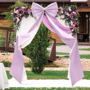 lot 11701 image: Wavwavw Christmas Giant Bow Decoration, Big Bows for Backdrop Room Decor 75x18 Inch Decorative Bows for Fall Wedding Christmas Birthday Party Baby Shower Room Decoration(Light Purple,Satin)