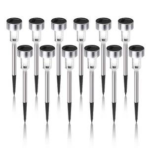 lot 11722 image: Solar Lights Outdoor Waterproof, Stainless Steel LED Landscape Lighting, Solar Garden Lights Solar Powered, Outdoor Solar Lights for Yard, Pathway, Walkway, Patio , Lawn - 12 Pack ( Cold White )