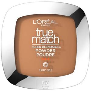 lot 12004 image: LOreal Paris True Match Super Blendable Oil Free Foundation Powder, N7 Medium Deep, 0.33 oz, Packaging May Vary
