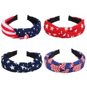 lot 12011 image: Ardorchid USA Flag Headbands American Patriotic Independence Day 4th of July Headband Red White and Blue Hair Hoop for Women Girls Gifts Hair Accessories