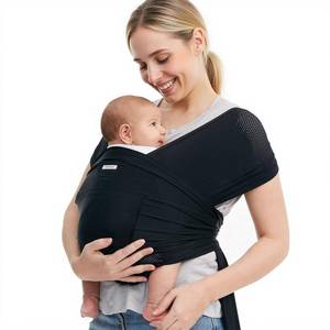 lot 12012 image: Momcozy Baby Carrier AirMesh - The Perfect Summer Water Sling for Newborns to Toddler 8-35 lbs - Cooling, Breathable and Lightweight Baby Wrap, Nice for Summer, Pool, Beach, Swimming, Black