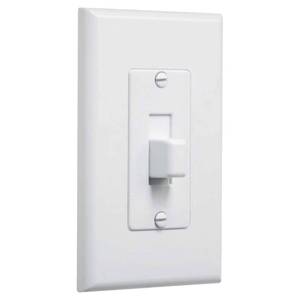lot 12016 image: TayMac MW2570W Masque 1-Gang Decorator Style Toggle Switch Cover-Up Wall Plate, 5-Pack, White