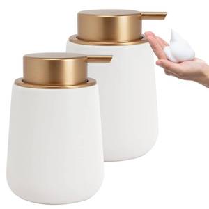 lot 12024 image: TOOZFO Soap Foaming Dispenser Ceramic with Easy-to-Press Pump Hand Foam Dispenser for Shampoo Bathroom Kitchen 12 oz 2pcs