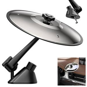 lot 12035 image: Car Cymbal Drum Air Vent, Mini Metal Drum Crash Cymbal for Car Dashboard, Funny Musical Instruments Gadget for Drummer Music Lovers Gift (Sliver)