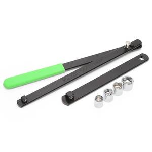 lot 12039 image: OEMTOOLS 24687 Serpentine Belt Tool Set, Includes 38 Drive Handle, 12 & 38 Square Drive Adapters, & 4 Shallow Sockets (13, 15, 16, & 18 mm), Release Spring Pressure & Remove Tensioner Pulley