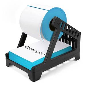 lot 2464 image: Ctemnpho Large Label Holder for Rolls and Fan-Fold Labels, Basket, Stand Desktop Printer Accessory for Home, Office (Black, Large)