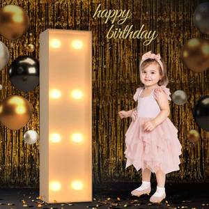 lot 5302 image: Mixifox Marquee Light Up Letters, 3FT Large Light Up Letters for Party, Marquee Numbers, Mosaic Balloon Frame, Cardboard Letters for Birthday Wedding Engagement Party Backdrop Decorations, Letter I