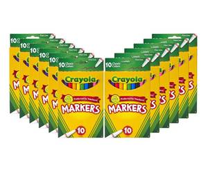 lot 5305 image: Crayola Fine Line Markers for Kids (12 Boxes), Coloring Markers for School, Bulk Back to School Supplies, Teacher Classroom Must Have, 10 Colors, 3