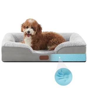lot 5327 image: Dokdogs Orthopedic Dog Bed for Small Dogs Waterproof Memory Foam Puppy Pet Bed with Sides Nonskid Bottom Dog Couch Beds with Washable Removable Cover Light Grey