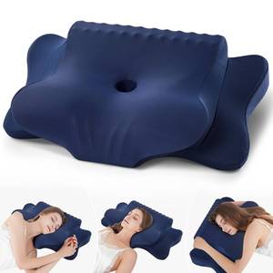 lot 5352 image: Cervical Pillow for Neck Pain Relief - Cooling Ergonomic Dual-Sided Orthopedic Neck Pillow with Ice Silk Pillowcase, Breathable Memory Foam Contour Pillow for Side, Back, Stomach Sleepers