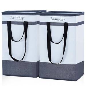 lot 5355 image: FairyHaus Laundry Basket 100L, 2Pack Laundry Hamper with Easy Carry Handles, Collapsible Laundry Baskets Hampers for Bathroom Clothes Storage Black