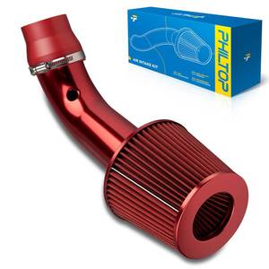 lot 5379 image: PHILTOP 3 Universal Cold Air Intake Kit Replacement for Honda CR-V 1999-2020, Honda Civic 1999-2020, Odyssey 1998-2021, Hyundai Sonata 1999-2021, Aluminum Car Air Intake Pipe Kit (Red)
