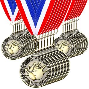 lot 6054 image: Remuuly 30 Pcs Gold Medals Bulk 2 Basketball Soccer Baseball Volleyball Football Lacrosse Kickball Cheer Bowling Trophy Medals for Awards for Sports Participation Winner Gift(Gold,Bowling)