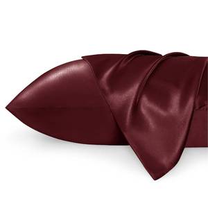 lot 6056 image: Bedsure Satin Pillowcases, Similar to Silk Pillow Cases Queen Size Set of 2, Burgundy Pillow Case for Sleeping Women with Envelope Closure, Gifts for Women Men, 20x30 Inches, 2pcs